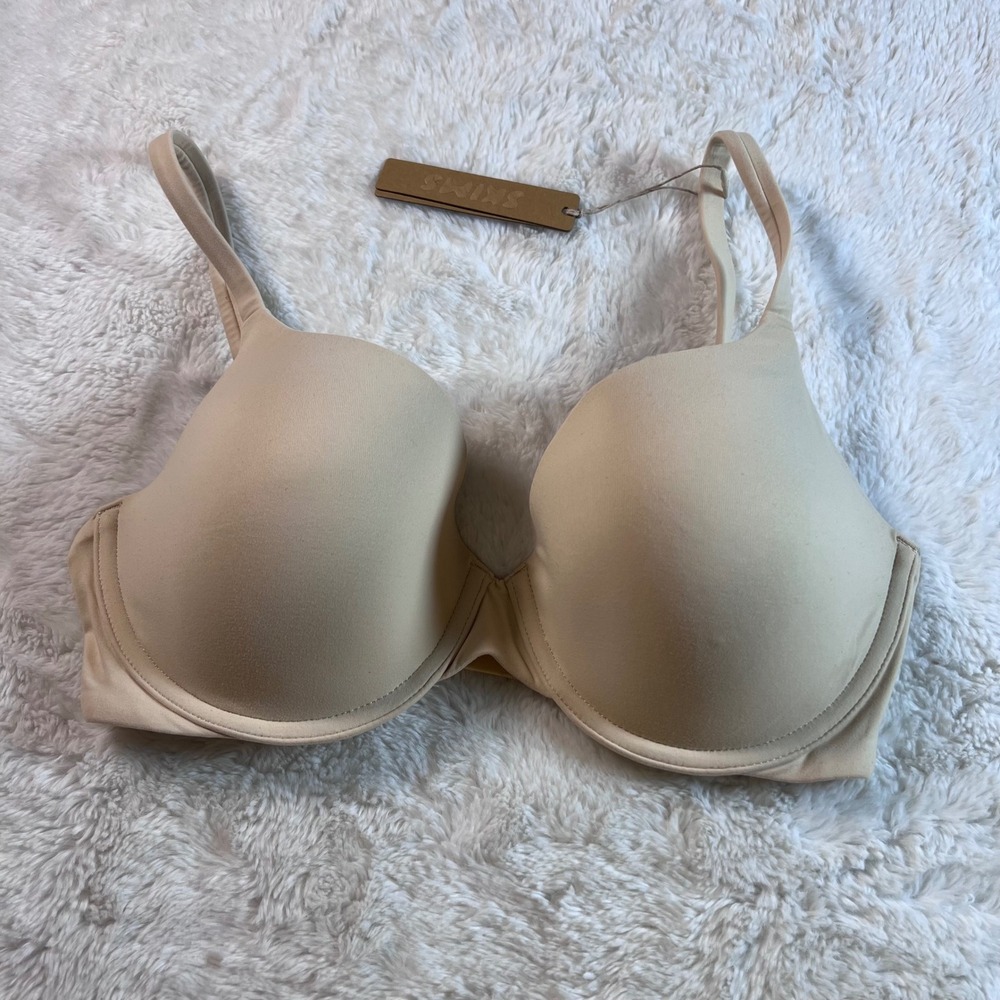 Skims Women's Fits Everybody T-Shirt Bra Sand Beige Size 32DD‎ BR-TSH-2023 NWT